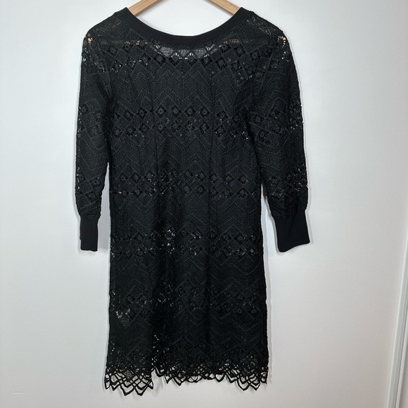 Flannel Black Lace  Transparent Dress Size 0 - Picture 6 of 6